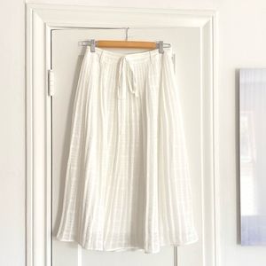 🤍 NEED SUPPLY FARROW Veronique Pleated Midi Skirt in White, Medium